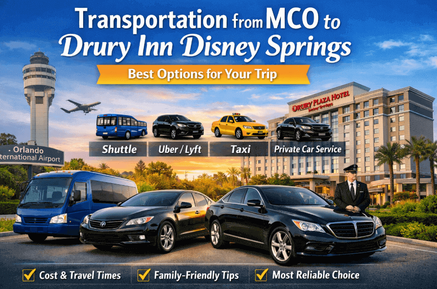 Transportation from MCO to Drury Inn Disney Springs