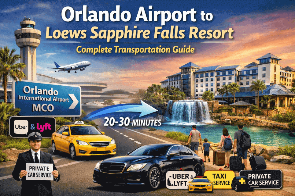 Transportation from Orlando Airport to Loews Sapphire Falls Resort