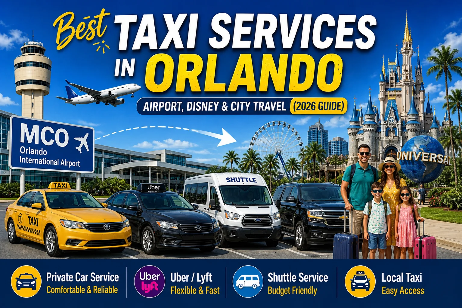 Best Taxi Services in Orlando (2026 Complete Guide for Airport, Disney &#038; City Travel)